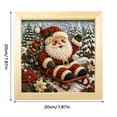 thumbnail image 3 of DIY Yarn Poke Painting Kit for Christmas, 20cm Punch Needle Craft Set with Wooden Frame, Santa Snowman Handmade Home Decor, 3 of 4