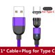 thumbnail image 1 of Cable de carga magnética AUFU, Cable USB Micro tipo C, cargador magnético, Cable trenzado de nailon, Cable de teléfono móvil para iPhone Samsung Tan Jianjun unisex, 1 of 2