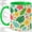 Green, variant on Tropical Pineapple Accent Mug, 11oz Ceramic Coffee Cup for Tropical Fans