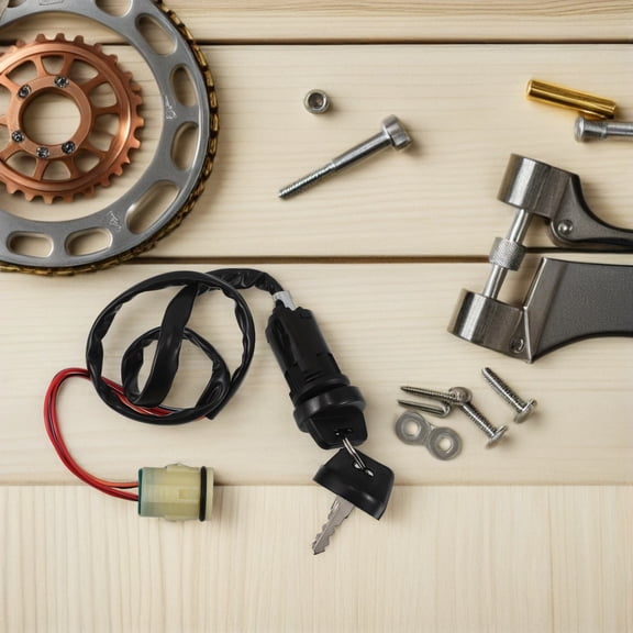 WEUVEB Black Atv Ignition Switch with Key for Scooter and Motorcycle Efficient Starter Control Replacement