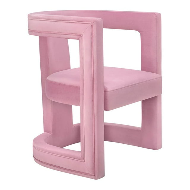 Chaise d'Appoint en Velours Rose Ada