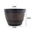thumbnail image 6 of 2x Resin Bucket Barrel Planters - Rustic Flower Planters Pots Boxes Container, 6 of 8