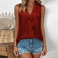 thumbnail image 6 of Women's Solid Color V-Neck Sleeveless Top for Party and Casual Wear, 6 of 9