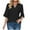 C-Black206, variant on DHFJKG Women's Boho T Shirt Half Sleeve Summer Beach Hallow Out V Neck Solid Color Loose Fit Tunic Casual Tee Vacation Stylish Tops