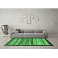 thumbnail image 3 of Ahgly Company Indoor Square Abstract Emerald Green Modern Area Rugs, 5' Square, 3 of 4