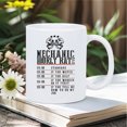 thumbnail image 1 of Master Mechanic's Hilarious Rate Guide: From Standard to Helpful, Every Task Has Its Price, Ceramic-printed Novelty White Mug, Dishwasher Safe Useor as a Gift for Others, 1 of 5