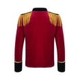 thumbnail image 2 of CHICTRY Veste de Maître de Cirque pour Garçons Enfants pour Fête de Carnaval Uniforme de Garde d'Équipe Halloween Rouge 12, 2 of 7