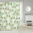 thumbnail image 2 of Cute Frog Shower Curtain Green Frog Bathroom Shower Curtain Set for Kids Adult Kawaii Animals Bath Curtain Cartoon Waterproof Curtains Room Decor 72 x 72 Inch, 2 of 6
