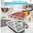 thumbnail image 5 of Silicone Freezer Tray With Lid 2Pack-Brown Food Molds For Soup Sauce Broth Leftovers Ice Cubes, 5 of 7