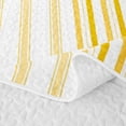 thumbnail image 5 of Castle Fairy Vintage Vertical Stripe Bed Spread Queen 3pcs,Abstract Thin Line Queen Coverlet Set,Gold Cream White,1 Quilt and 2 Pillowcases, 5 of 7