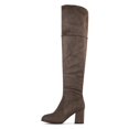 thumbnail image 3 of Bota DREAM PAIRS de gamuza elástica color caqui sobre la rodilla talla 7.5, 3 of 6
