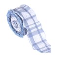 thumbnail image 2 of Blue Gingham Ribbon, 1.5 Inch x 10 Yards Plaid Ribbon Ruffled Edge Polyester Fabric Craft Ribbons for Gift Wrapping Wedding Invitations Bouquets Christmas Decor, 2 of 7