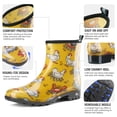 thumbnail image 4 of Waterproof Women's Ankle Rain Boots, Non-slip Short Garden Boots，Yellow Chicken Size 8, 4 of 7