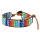 thumbnail image 5 of Minnieouse tejida para mujer, envoltura de cuero, cuentas de piedra rectangulares, trenzada, brazalete, joyería para la muñeca Ropa, zapatos y accesorios Miscelánea Minnieouse AP1347-00B, 5 of 6