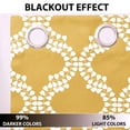thumbnail image 3 of Driftaway Julianna Geometric Pattern Thermal Insulated Blackout/Room Darkening Grommet Unlined Window Curtains,Set Of Two Panels, Each 52"X96" (Golden Yellow)&Nbsp;, 3 of 6