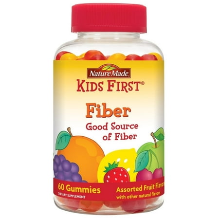 6 Pack - Nature's Made Kids First Fiber Gummies, Fruit Flavors, 60 ea