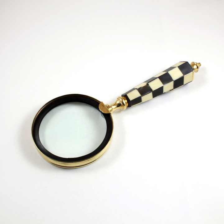 Maritime Treasures Brass Magnifier Glass Magnifying Classic Nautical Glasses of Designer Gold Magnifign Handheld Decorative