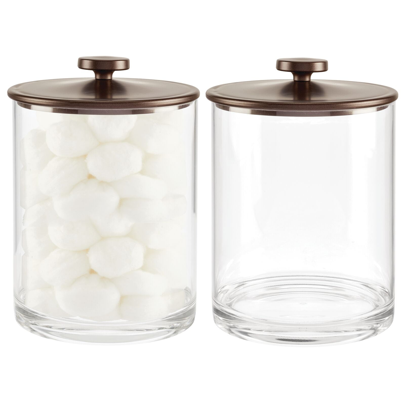 mDesign Large Modern Apothecary Storage Organizer Canister Jars