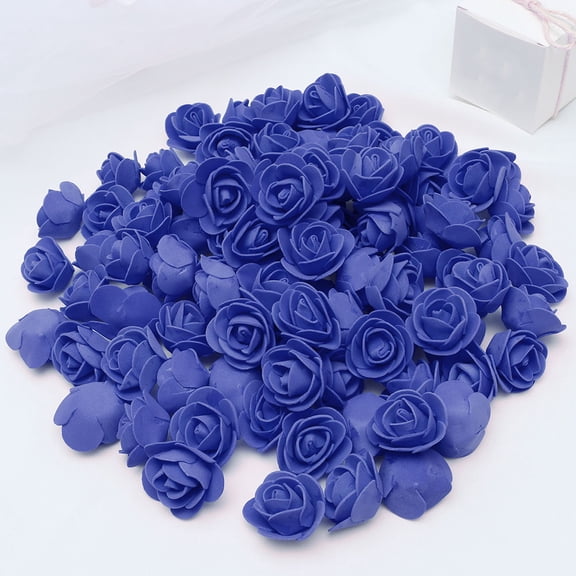 OFFIGAM Blue Foam Artificial Rose Heads for Wedding and Home Decor 50Pcs