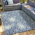 thumbnail image 3 of Lush Ambience Blue 5 x 8 Recycled Plastic Outdoor Rug For Patios, Backyards, Decks, Porches, Picnic, Rv, Camping, 3 of 9
