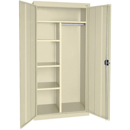 Elite Series Combination Cabinet with Adjustable Shelves, 36"W x 18"D x 78"H, Putty