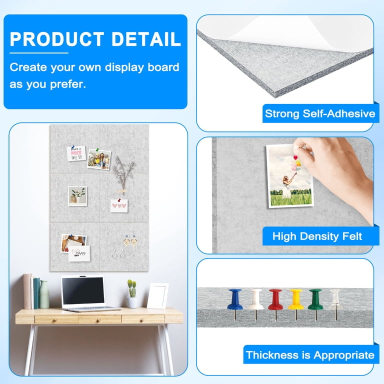 Large Slate Cork Board - 60x120 Cm Natural Cork Bulletin Board With Aluminum Frame & Push Pins (Includes Installation Kit)