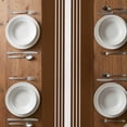thumbnail image 6 of Brown White Stripe Table Runner - 48 Inch Long, Kitchen Dining Table Runner Dresser Scarves, Modern Rustic Vertical Striped Farmhouse Decor for Coffee Tables Wedding Party Banquet, 6 of 8