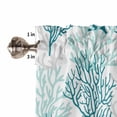 thumbnail image 5 of Tier Curtains 45 Inches Long, Teal Grey Coral Coastal Window Treatment Curtain Drapes, Summer Beach Seaside Nautical Small Curtain Drapes for Bathroom Laundry Room, 27.5"x45", 2 Panels, 5 of 7
