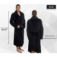 thumbnail image 2 of Ross Michaels Mens Robe with Hood - Soft Warm 320 GSM Mid Length Bathrobe - Plush Shawl Collar Fleece Bath Robes for Men (3X-Large), 2 of 2