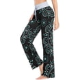 thumbnail image 3 of Women's Pajama Pants Dot Mandala Comfy Stretch Sleepwear Womens Wide Leg Pants Casual Loose Yoga Sweatpants Comfy Lounge Pajama, X-Small, 3 of 7