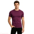 thumbnail image 2 of JTieacloth Men's T Shirts Performance Compression Workout Shirt For Wicking Athletic Top Gym Running Fitness Training Tee With Stretch And Breathable(Red,L), 2 of 6