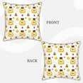 thumbnail image 3 of KLL Bees and Flowers Decorative Throw Pillow Covers Velvet Soft for Couch Sofa Bedroom Living Room Outdoor - 20"x20", 3 of 8