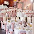 thumbnail image 4 of 100 PCS Satin Chair Sashes Decorative Bow Chair Ribbon Bows Chairs Cover Band Back Sashes Ties for Wedding Party Ceremony Reception Events Banquet Restaurant Home Kitchen Decor(7 x108 inch,Rose Gold), 4 of 18