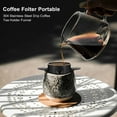 thumbnail image 3 of Andoer Folding Portable Hand Brewed Coffee Filter, Coffee Dripper Cone, for Drip Coffee and Tea with Stainless Steel Holder, No Filter Paper Ultra Fine Encrypted Filter, 3 of 7