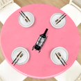 thumbnail image 1 of HAHDAXIA Round Waterproof Table Cover Elastic Tablecloth Vinyl Fitted Table Cover Elastic Edged Plastic Table Cover, Fits Tables up to 45"-56" R, Pink, 1 of 7