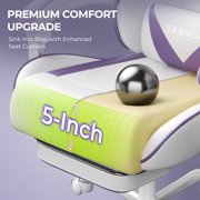Gaming Chair, Seenda Video Game Chair with Footrest and Lumbar Support, Ergonomic Computer Chair Height Adjustable with Swivel Seat and Headrest