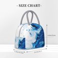 thumbnail image 2 of Balery Blue White Fluid Art Bolsa de Almuerzo para Mujeres, Caja de Almuerzo, Bolsa de Almuerzo Pequeña Impermeable, Tote de Almuerzo Reutilizable con Gran Capacidad, 2 of 6