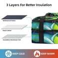 thumbnail image 2 of Frog Double Layered Insulated Lunch Bag with Two Compartments, Large Capacity, Hand Carry, for Refrigerated Meals - 7.1x11.4x16.1 Inches, 2 of 6