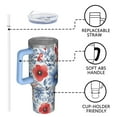 thumbnail image 4 of OBREWU Pioneer Flower Tumbler with Handle and Lid,Pioneer Flower 40oz Double Wall Vacuum Insulated Tumbler,Cups Gift for Women and Men, 4 of 7