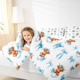 thumbnail image 4 of Manfei Blue Coquette Bow 7-Piece King Bedding,Kawaii Animal Highland Cattle King Bed in a Bag,Pink Reversible, 4 of 7