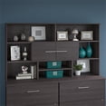thumbnail image 2 of Pemberly Row Modern 72W Desk Hutch in Storm Gray - Engineered Wood, 2 of 7