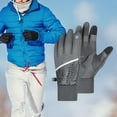 thumbnail image 1 of Men Winter Gloves Mittens Fleece Lining Touchscreen Waterproof Windproof Thermal XL, 1 of 10