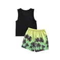 thumbnail image 5 of Toddler Kids Baby Boys Sleeveless Shorts Sets 2Pcs Tank Top Jogger Shorts Outfits Summer Beach Wear, 5 of 7