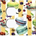 thumbnail image 4 of Metal Light Switch Plate Cover Macaron Fruits and Spices Dessert Stripes CAK026, 4 of 13