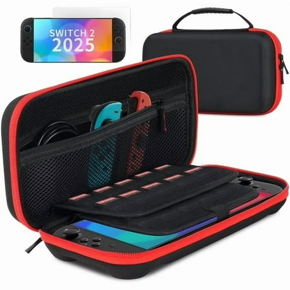 PHANCIR Carrying Case for Nintendo Switch 2 (2025) with Portable Handle, Scratch-Resistant & Strong Protection for Switch 2 Case, Waterproof & Screen Protector Included for on-the-go Gaming