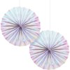 Creative Converting Iridescent Party Paper Fans, 2 ct