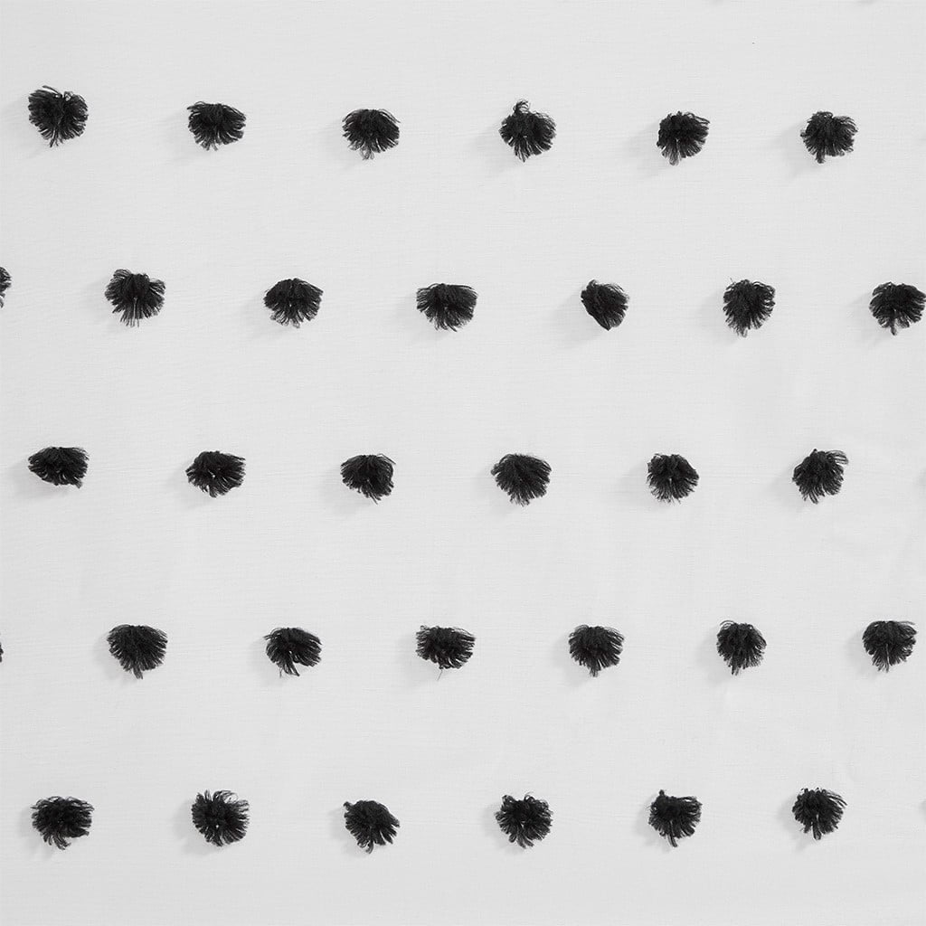 MAYEERTY 1 Pc Pom Pom Embellished Curtain Panel - For Living Room