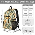 thumbnail image 3 of JIALIOU 14" Laptop Backpack Waterproof Airline Approved Stylish Casual Daypack for Travel Business College Work, Parsnip Folk Art, 3 of 8