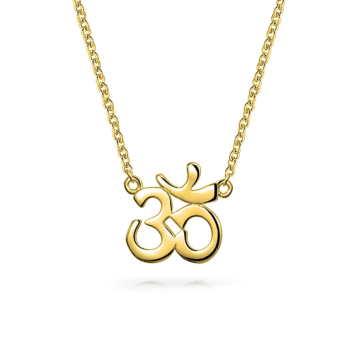 Yoga Om Symbol Pendant Sterling Silver