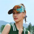 thumbnail image 3 of Vsdgher Cute Cow Sunflowers Art Print Adult Sunscreen Visor Cap,1 Piece of Sport Sun Visor Hats Adjustable Sun Hat for Outdoor Activities Fits for Women and Men (One Size), 3 of 6